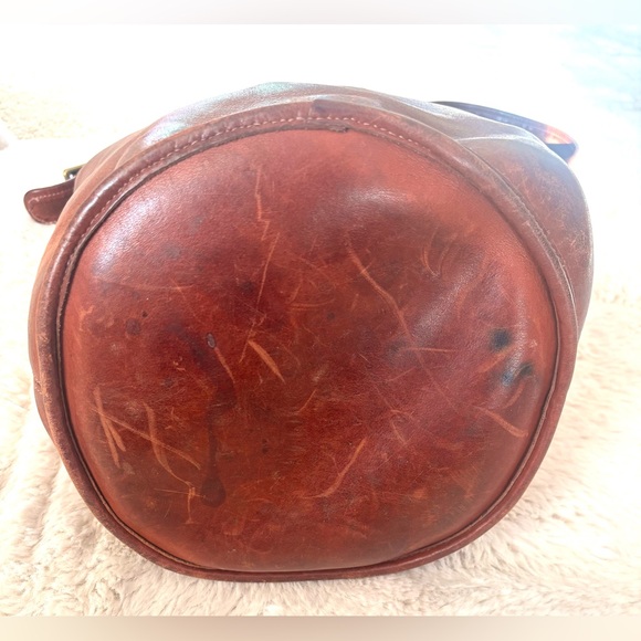 Vintage 1985 Coach Duffle Sac Bag Purse in Brown Leather - Picture 5 of 7